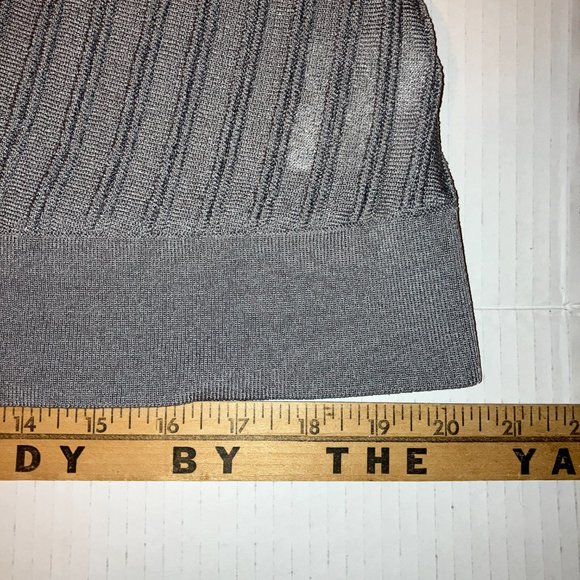 Jones New York Womens Gray Ribbed Cardigan Size OX - Picture 10 of 12